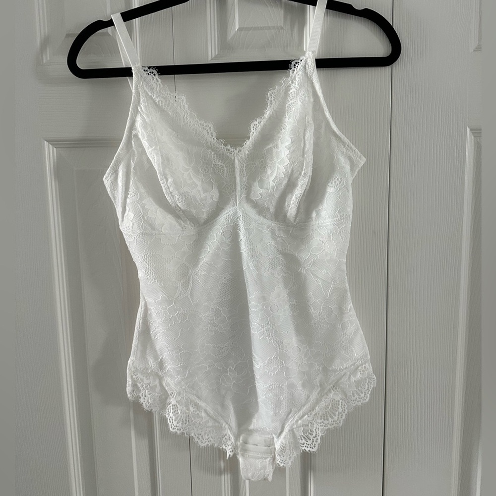 Elegant White Lace Bodysuit